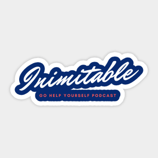 Inimitable - White Sticker